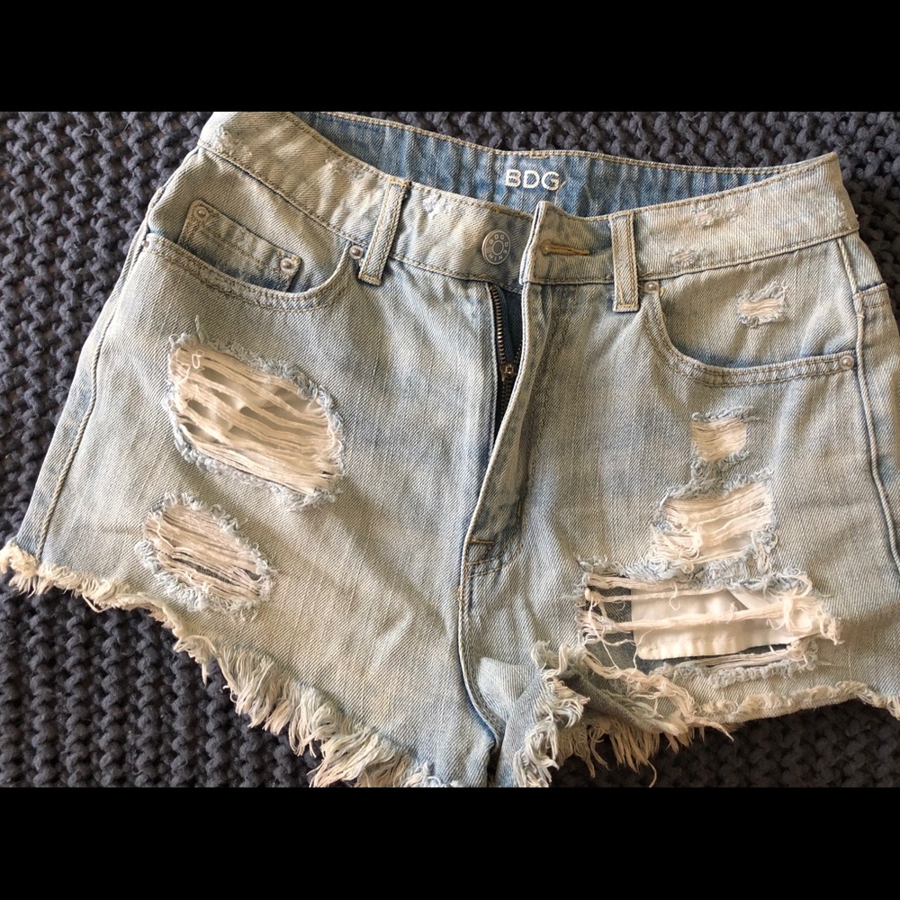 Distressed UO Jean Shorts
